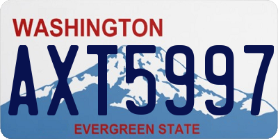 WA license plate AXT5997