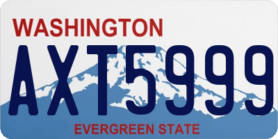 WA license plate AXT5999