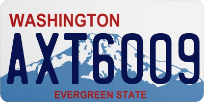 WA license plate AXT6009