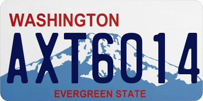 WA license plate AXT6014