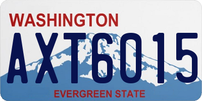WA license plate AXT6015