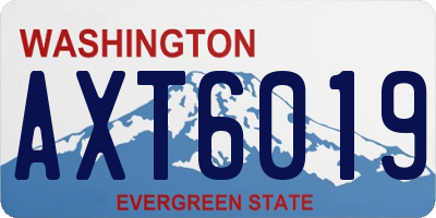 WA license plate AXT6019