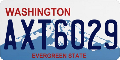WA license plate AXT6029