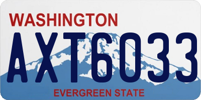 WA license plate AXT6033
