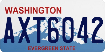 WA license plate AXT6042