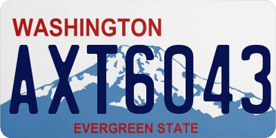 WA license plate AXT6043