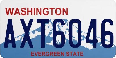 WA license plate AXT6046