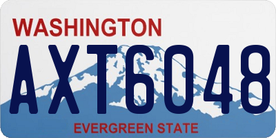 WA license plate AXT6048