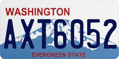 WA license plate AXT6052