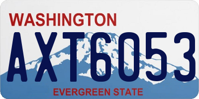 WA license plate AXT6053