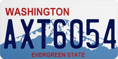 WA license plate AXT6054