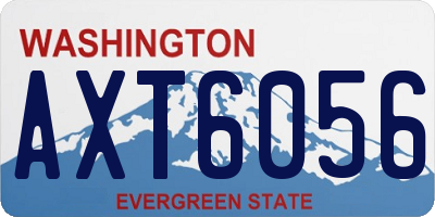 WA license plate AXT6056