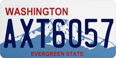 WA license plate AXT6057