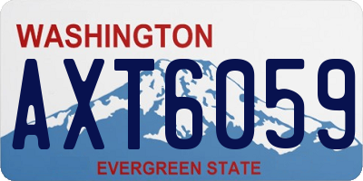 WA license plate AXT6059