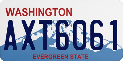 WA license plate AXT6061