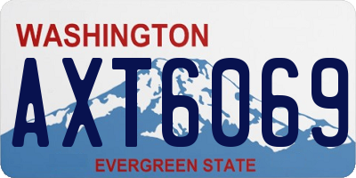 WA license plate AXT6069