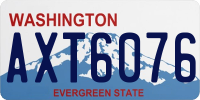 WA license plate AXT6076
