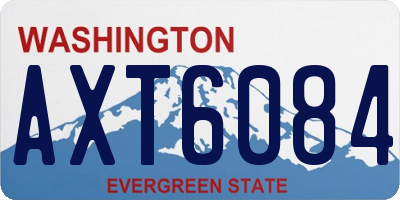 WA license plate AXT6084