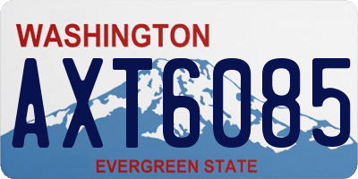 WA license plate AXT6085