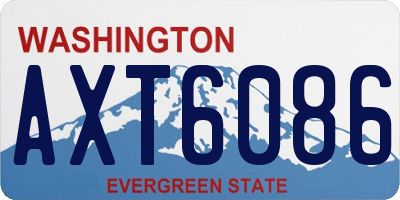 WA license plate AXT6086