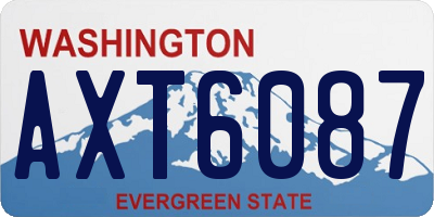 WA license plate AXT6087