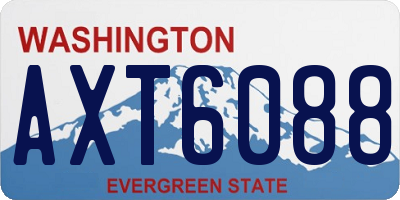 WA license plate AXT6088