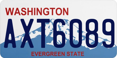 WA license plate AXT6089