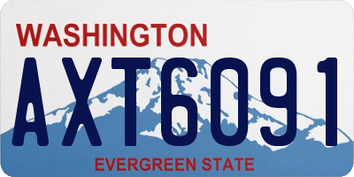 WA license plate AXT6091