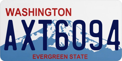 WA license plate AXT6094