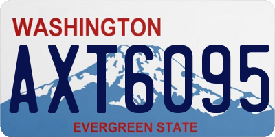 WA license plate AXT6095