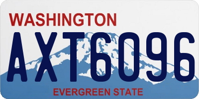 WA license plate AXT6096