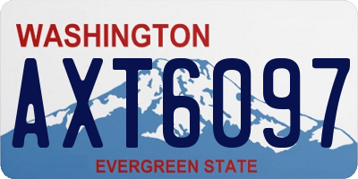 WA license plate AXT6097