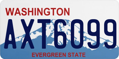WA license plate AXT6099