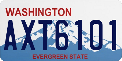 WA license plate AXT6101