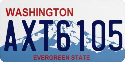 WA license plate AXT6105