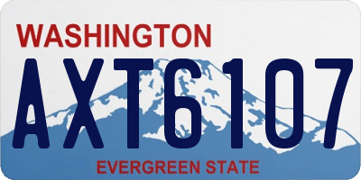WA license plate AXT6107