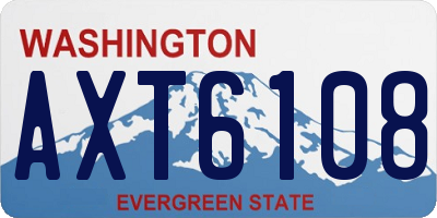 WA license plate AXT6108