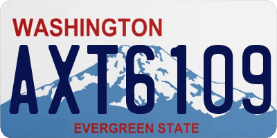 WA license plate AXT6109