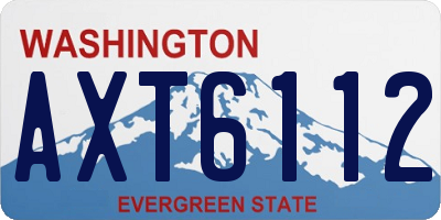 WA license plate AXT6112