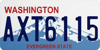 WA license plate AXT6115