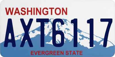 WA license plate AXT6117