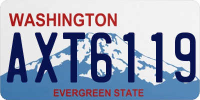 WA license plate AXT6119