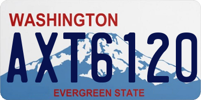 WA license plate AXT6120