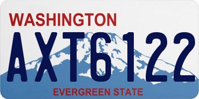 WA license plate AXT6122