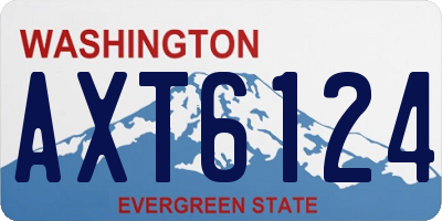 WA license plate AXT6124