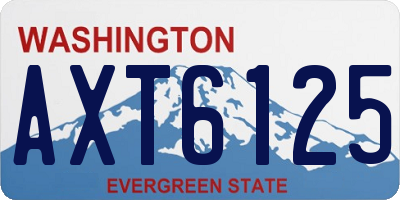 WA license plate AXT6125