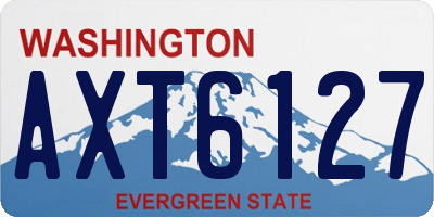 WA license plate AXT6127