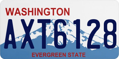 WA license plate AXT6128