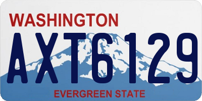 WA license plate AXT6129