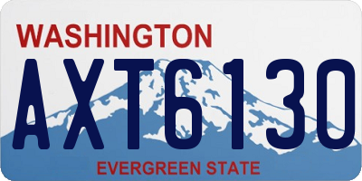 WA license plate AXT6130